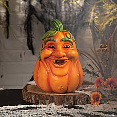 Expressive Pumpkin Smile Resin Fall Decoration