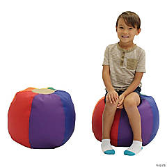 Factory Direct Partners SoftScape Bean Bag Chair Puffs 12 in Height, 2-Pack - Assorted