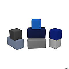 Factory Direct Partners Softscape Block Set, 7-Piece - Navy/Powder Blue