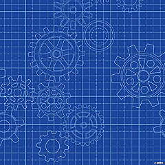 Fadeless Bulletin Board Art Paper, Gears, 48