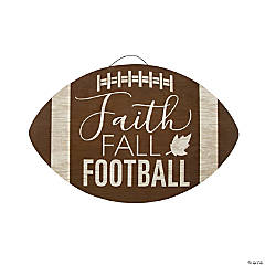 Faith Fall Football Door Sign