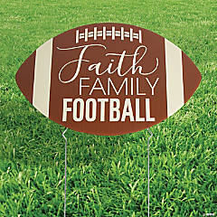 Faith Family Football Yard Sign