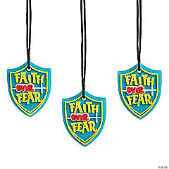 Faith Over Fear Shield Charm Necklaces