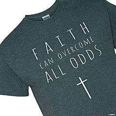 Faith Overcomes Adult's T-Shirt - Small