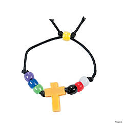 Faith Plastic Beaded Cross Bracelet Craft Kit