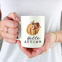 Fall 11oz. Ceramic Mug, Hello Autumn