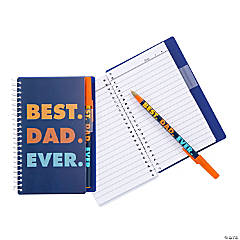 Father’s Day Best Dad Ever Spiral Notebooks with Pens - 12 Pc.