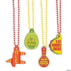 Fiesta Beaded Necklaces with Sayings - 24 Pc.