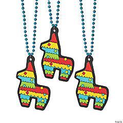 Fiesta Donkey Jumbo Charm Beaded Necklaces - 12 Pc.