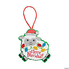 Fleece Navidad Glitter Ornament Craft Kit - Makes 12