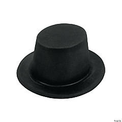 Flocked Top Hats - 12 Pc.