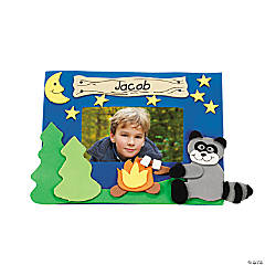 Foam Camp Raccoon Picture Frame Magnet Craft Kit