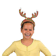 Foam Reindeer Antlers with Stickers - 12 Pc.