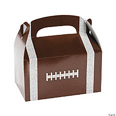 Football Favor Boxes with Handle - 12 Pc.