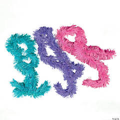 Beads by The Dozen Feather Boas Purple with Tinsel