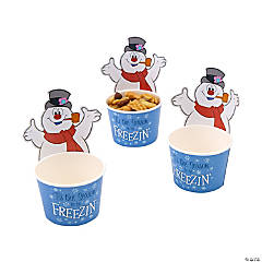 Frosty the Snowman™- Shaped Disposable Paper Snack Cups - 12 Pc.