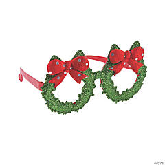 Fun Christmas Wreath Glasses - 6 Pc.
