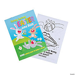 Funny Bunny Easter Joke Coloring Books - 12 Pc.
