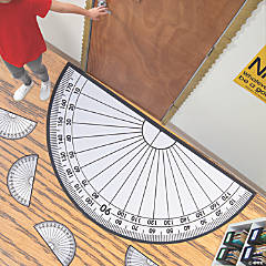 Giant Protractor Floor Cling & Class Set - 42 Pc.