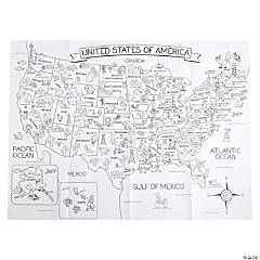 Giant United States Coloring Mat