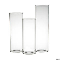Glass Cylinder Vase Set - 3 Pc.
