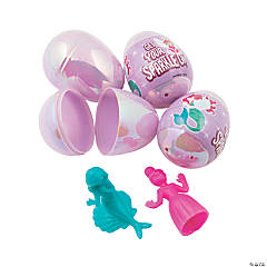Glitter Fantasy Toy-Filled Plastic Easter Eggs - 12 Pc.