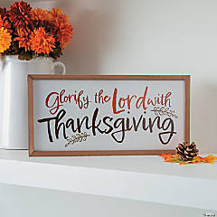 Glorify the Lord with Thanksgiving Religious Tabletop Decoration