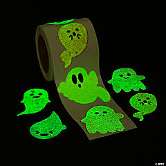 Glow-in-the-Dark Halloween Ghost Sticker Roll