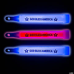 God Bless America Patriotic Glow Sticks - 12 Pc.