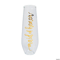 https://s7.orientaltrading.com/is/image/OrientalTrading/SEARCH_BROWSE/gold-foil-maid-of-honor-stemless-wedding-glass-champagne-flute~13788567