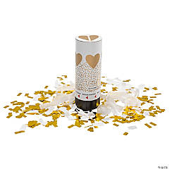 Gold Heart Confetti Poppers - 12 Pc.