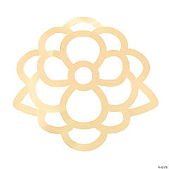Gold Laser-Cut Floral Charger Placemats - 24 Pc.