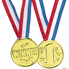 Goldtone Winner Medals - 12 Pc.