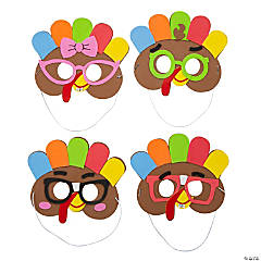 Goofy Turkey Mask Craft Kit - Makes 12