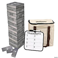 GoSports Large Gray Stain Toppling Tower Game