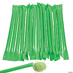Green Candy-Filled Straws - 240 Pc.