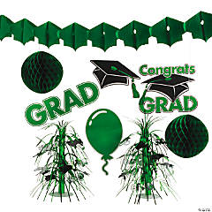 Green Graduation Party Decorating Kit - 9 Pc.