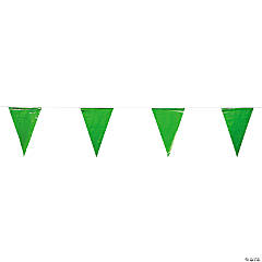 Green Plastic Pennant Banner