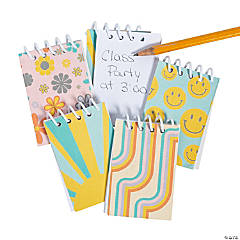 Groovy Party Color & Patterned Spiral Notepads - 24 Pc.