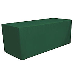 GW Linens Hunter Green 8' ft. Fitted Polyester Tablecloth Table Cover