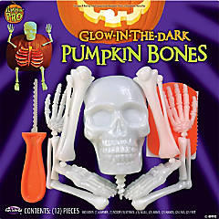 Halloween Glow In The Dark Skellington Bones Pumpkin Carving & Decorating Kit