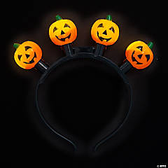 Halloween Jack-O’-Lantern Light-Up Head Boppers - 6 Pc.