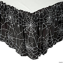 Halloween Spider Web Plastic Table Skirt