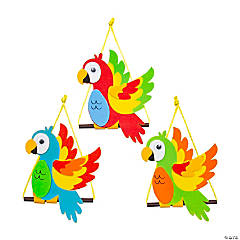 Hanging Tropical Parrot Craft Kit - Makes 12