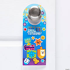 Hanukkah Doorknob Hanger Sticker Scenes