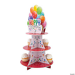 Happy Birthday Balloon Party Treat Stand