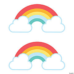 Happy Day Rainbow Bulletin Board Cutouts - 48 Pc.