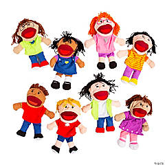 Happy Kids Stuffed Hand Puppets -8 Pc.
