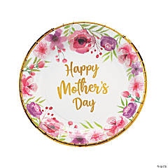 Happy Mother’s Day Floral Paper Dinner Plates - 8 Ct.