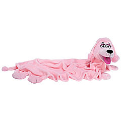 Happy Nappers Cuddleuppets: Poodle - Pink - 2-In-1: Plush Puppet &amp; Blanket